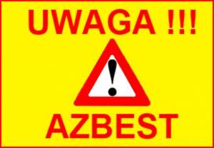 Informacja Uwaga Azbest